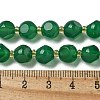 Natural Green Onyx Agate(Dyed & Heated) Beads Strands G-K387-A05-02-5