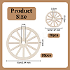 40Pcs 2 Styles Unfinished Blank Wooden Wheel Pendants Set for Painting Arts HJEW-OC0001-44-2
