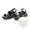 8Pcs 4 Styles Gothic Style Skull Wing Iron Twisted Boot Strap Chains for Halloween FIND-AB00066-6