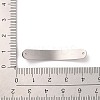 Non-Tarnish 304 Stainless Steel Brushed Curved Rectangle Connector Charms STAS-R222-03P-3