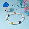 Natural White Shell Beads Stretch Bracelets BJEW-JB07266-02-2