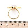 Oval Brass Finger Rings for Women RJEW-S622-03G-4