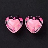 Glass Heart Beads GLAA-D005-01-4