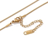 2Pcs 2 Style Ion Plating(IP) 304 Stainless Steel Crescent Moon Pendant Necklaces Set NJEW-G090-04G-4