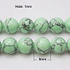 Synthetic Turquoise Beads Strands X-TURQ-H038-8mm-XXS19-2