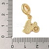 Rack Plating Brass Red Enamel European Dangle Charms KK-P279-40G-3