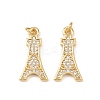 Brass Micro Pave Cubic Zirconia Pendants KK-F919-16G-1
