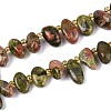 Natural Unakite Beads Strands G-Z091-A33-4
