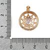 Brass Micro Pave Cubic Zirconia Pendants KK-W795-14KCG-3