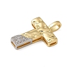Brass Micro Pave Cubic Zirconia Pendants KK-B126-02G-T-2