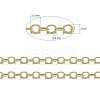 Brass Flat Oval Cable Chains CHC025Y-G-6