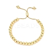 Rack Plating Brass Round Beaded Slider Bracelet for Women X-BJEW-B066-01A-01-1