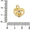 Brass Micro Pave Cubic Zirconia and Glass Pendants KK-M315-01G-03-3