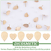 20Pcs 2 Style Brass Stud Earring Findings KK-DC0001-46-4