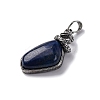 Dyed Natural Lapis Lazuli Pendants G-K338-42AS-09-2