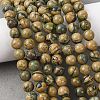 Natural Green Dragon Veins Beads Strands G-D098-A01-6mm-1