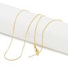 0.5mm Rack Plating Brass Box Chain Adjustable Slider Necklaces for Women Men LS-MAK-L044-52G-2