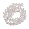 Electroplated Natural Agate Beads Strands G-B191-A07-10mm-01-4