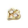 Brass Micro Pave Cubic Zirconia Pendants KK-L258-11G-03-2