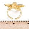 Ocean Theme Brass Cuff Rings RJEW-C135-01G-14-5