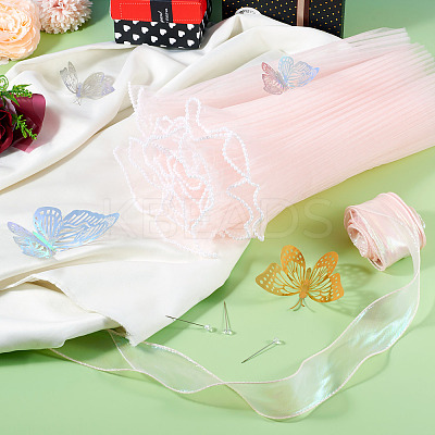 Wrinkled Wavy Polyester Flower Bouquets Wrapping Packaging FIND-TA0010-72A-1