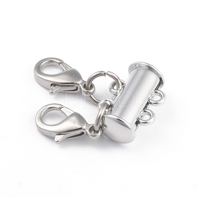Alloy Magnetic Slide Lock Clasps X-PALLOY-YW0001-18P-1