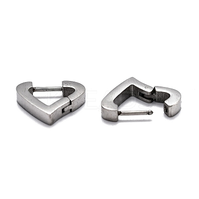 Tarnish Resistant 304 Stainless Steel Huggie Hoop Earrings STAS-J033-16P-1