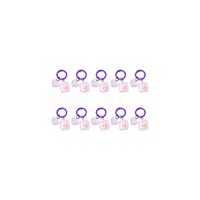 10Pcs Luminous Resin Keychain KEYC-DC0011-12-1