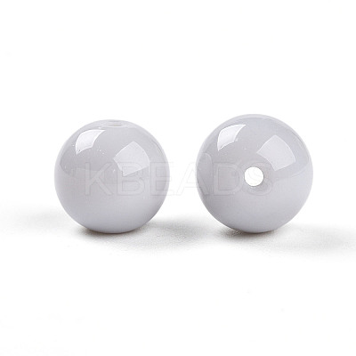Opaque Solid Color Glass Beads GLAA-N007-10mm-A08-1