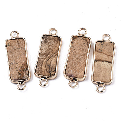 Natural Picture Jasper Links Connectors G-N326-33E-1