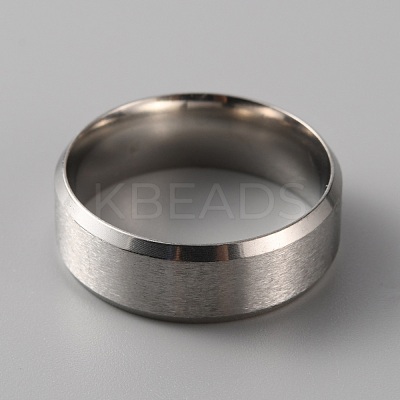 201 Stainless Steel Plain Band Ring for Men Women RJEW-WH0010-06G-MP-1