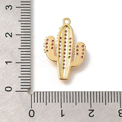 Brass Micro Pave Cubic Zirconia Pendants KK-M295-18G-02-1