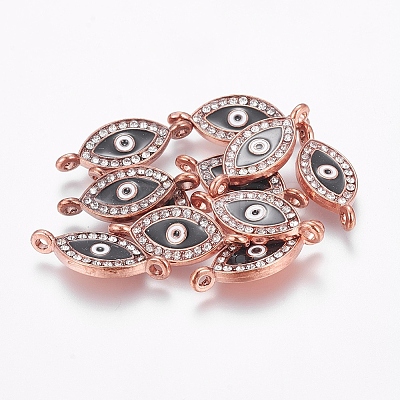 Alloy Rhinestone Links connectors LS-ALRI-H249-26x10x2-1RG-1