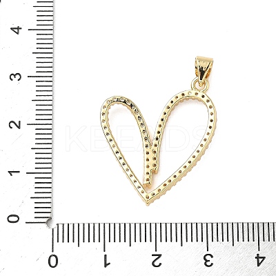 Brass Micro Pave Cubic Zirconia Pendants KK-D426-21C-G-1
