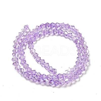 Transparent Electroplate Glass Beads Strands LS-EGLA-S056-4mm-23-1