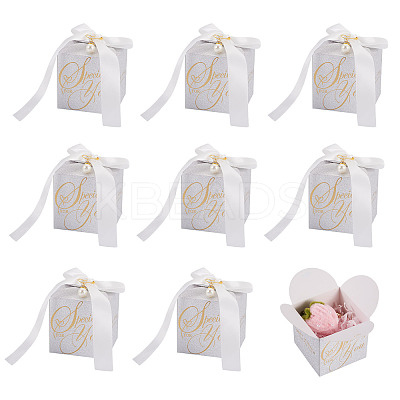 10Pcs Square Folding Candy Boxes CON-TA0001-12-1