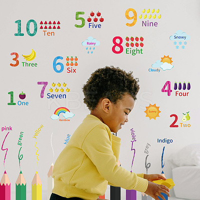 Translucent PVC Self Adhesive Wall Stickers STIC-WH0015-339-1