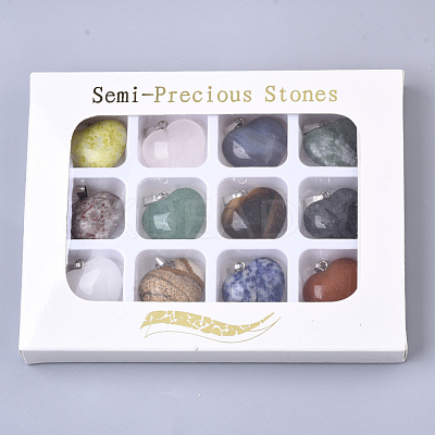 Natural Mixed Stone Pendants G-R461-29-B-1