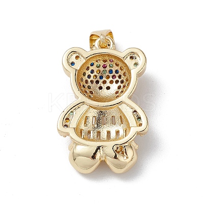 Brass Micro Pave Cubic Zirconia Pendants KK-M240-18-1
