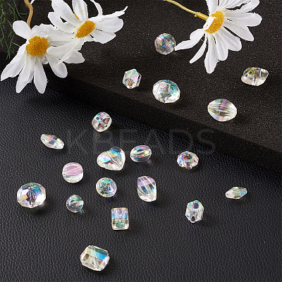 150Pcs 15 Style Transparent Acrylic Beads TACR-YS0001-06-1