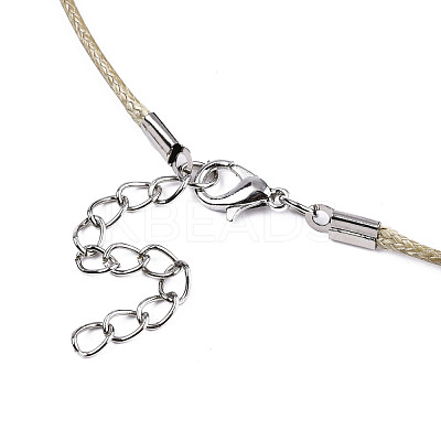 Waxed Cotton Cord Necklace Making MAK-S034-024-1