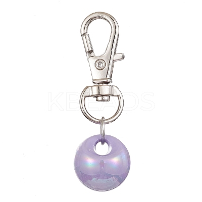 Plating Iridescent Acrylic Beads Pendant Decoration HJEW-JM01227-1