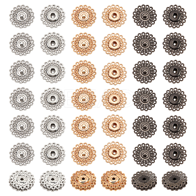 24 Sets 3 Colors Zinc Alloy Snap Buttons FIND-NB0003-68-1