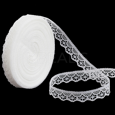 2 Rolls Polyester Flower Lace Ribbon OCOR-CY0002-87-1