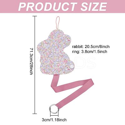 Rabbit Non-woven Fabrics Hairpin Hair Clip Hanging Holder Storage Organizer ODIS-WH0025-129A-1