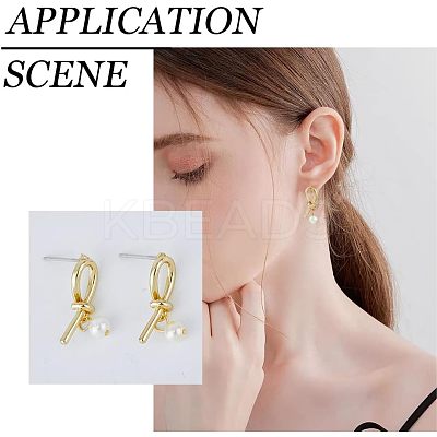 40Pcs Alloy Stud Earring Findings FIND-FH0005-75-1