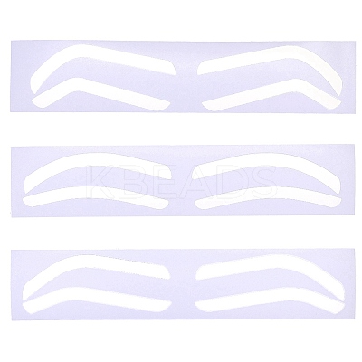 60Pcs 3 Styles Plastic Eyebrow Tattoo Practice Skin AJEW-CP0009-58B-1