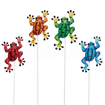 4Pcs Metal Frog Garden Decors JX177A-1