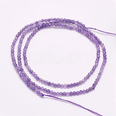 Natural Amethyst Beads Strands G-G663-17-4mm-1