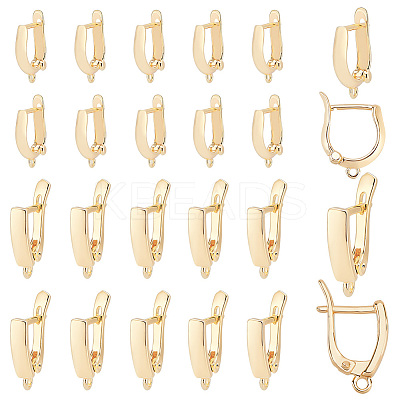 24Pcs 2 Style Brass Hoop Earring Findings FIND-PH0008-64-1